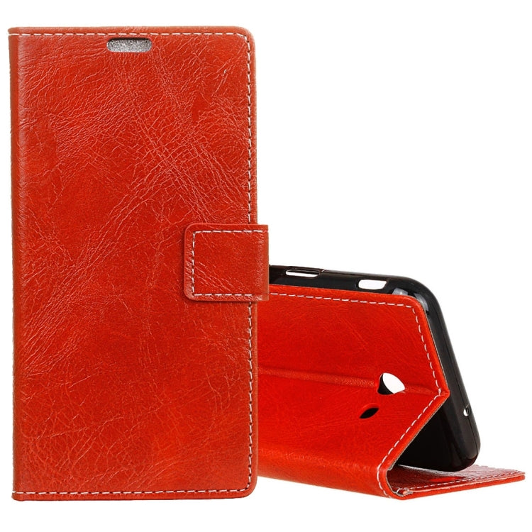 For Galaxy J7 V Retro Crazy Horse Texture Horizontal Flip Leather Case with Holder & Card Slots & Wallet & Photo Frame