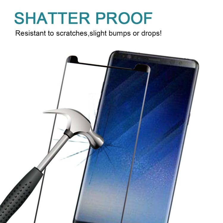 Full Glue 3D Curved Silk-screen Non-full Screen Tempered Glass Screen Protector with Fully Adhesive For Galaxy Note 8(Black)