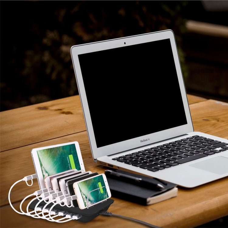 YM-UD06 5V 10.2A Output Universal Desktop Detachable 6 Ports USB Charging Station Multi-Device Hub Charging Dock, For iPad , Tablets, iPhone, Galaxy, Huawei, Xiaomi, LG, HTC and Other Smart Phones, Rechargeable Devices
