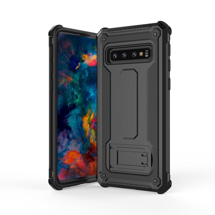Ultra-thin Shockproof PC + TPU Armor Protective Case for Galaxy S10, with Holder