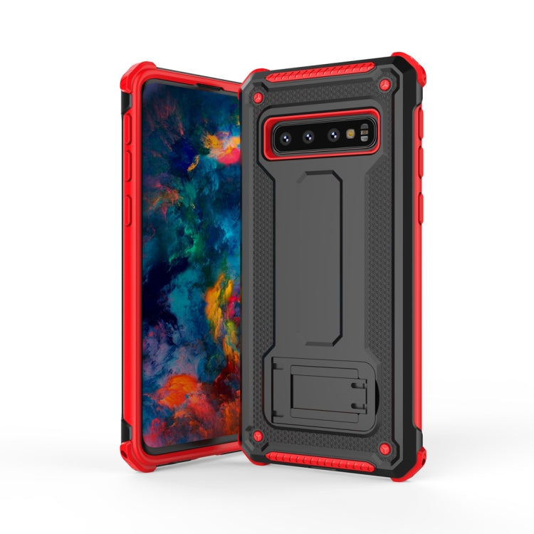 Ultra-thin Shockproof PC + TPU Armor Protective Case for Galaxy S10, with Holder