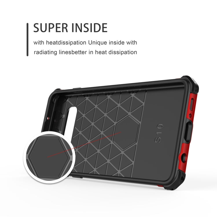 Ultra-thin Shockproof PC + TPU Armor Protective Case for Galaxy S10, with Holder