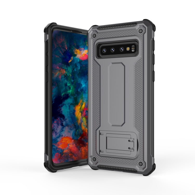 Ultra-thin Shockproof PC + TPU Armor Protective Case for Galaxy S10+, with Holder