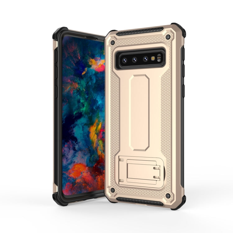 Ultra-thin Shockproof PC + TPU Armor Protective Case for Galaxy S10+, with Holder