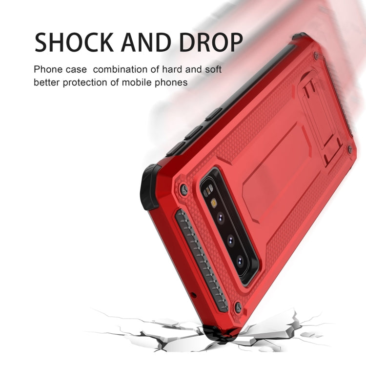 For Galaxy S10e Ultra-thin Shockproof PC + TPU Armor Protective Case with Holder