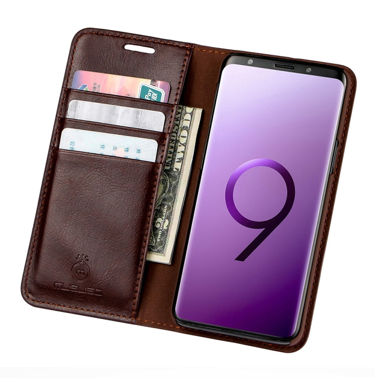 MUSUBO H3 Crazy Horse Texture Horizontal Flip PU Leather Case for Galaxy S9, with Holder & Card Slots & Wallet