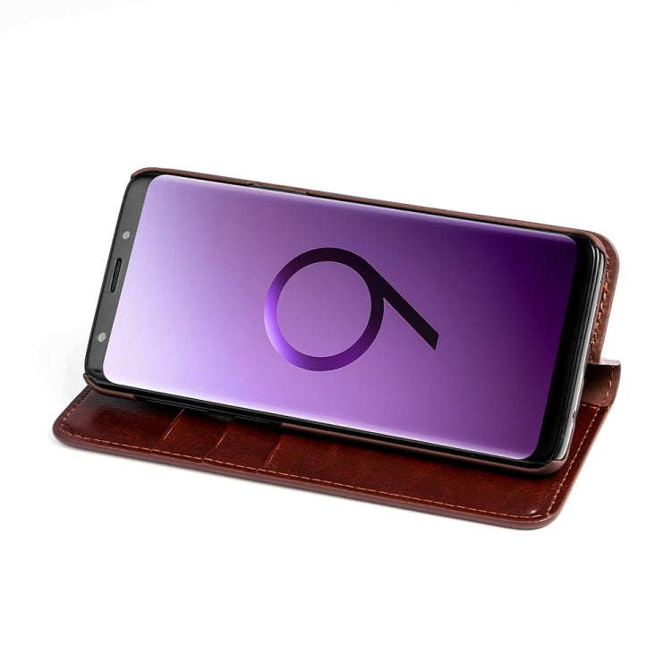 MUSUBO H3 Crazy Horse Texture Horizontal Flip PU Leather Case for Galaxy S9, with Holder & Card Slots & Wallet