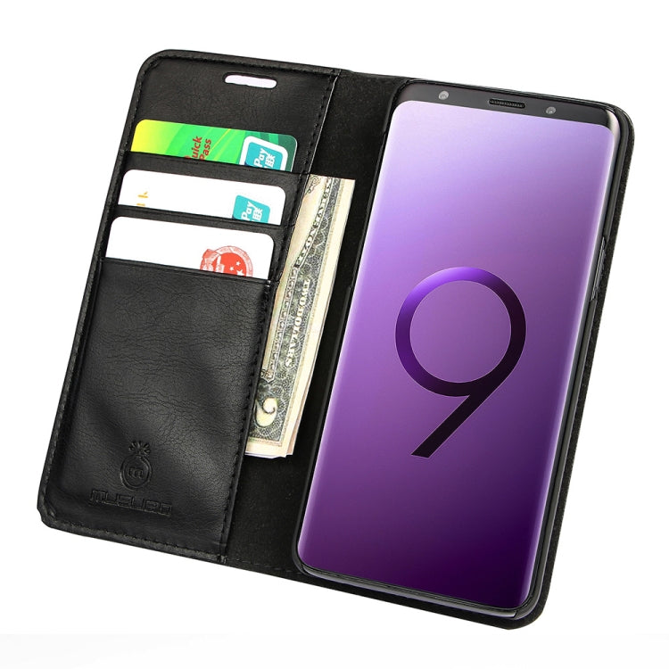 MUSUBO H3 Crazy Horse Texture Horizontal Flip PU Leather Case for Galaxy S9+, with Holder & Card Slots & Wallet