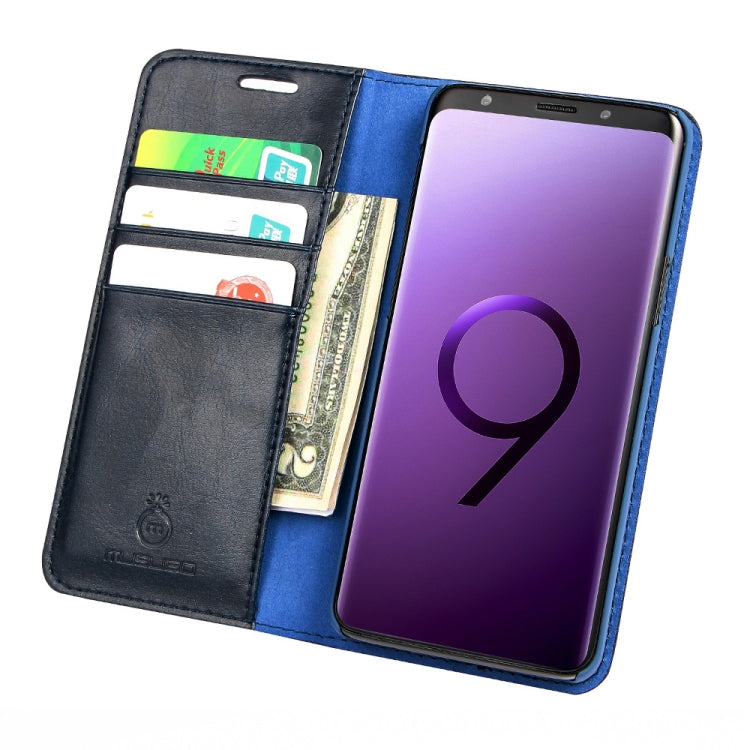 MUSUBO H3 Crazy Horse Texture Horizontal Flip PU Leather Case for Galaxy S9+, with Holder & Card Slots & Wallet