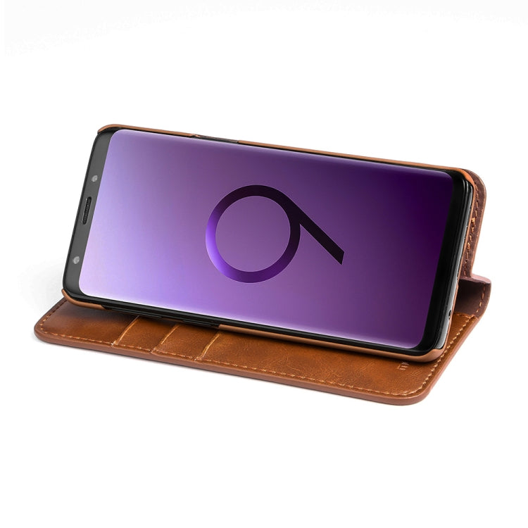 MUSUBO H3 Crazy Horse Texture Horizontal Flip PU Leather Case for Galaxy S9+, with Holder & Card Slots & Wallet