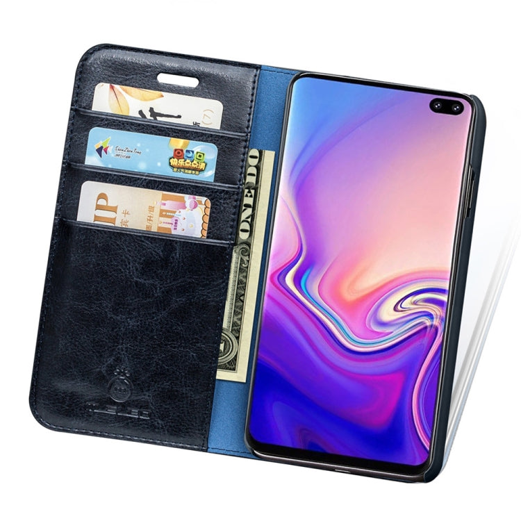 MUSUBO H3 Crazy Horse Texture Horizontal Flip PU Leather Case for Galaxy S10, with Holder & Card Slots & Wallet