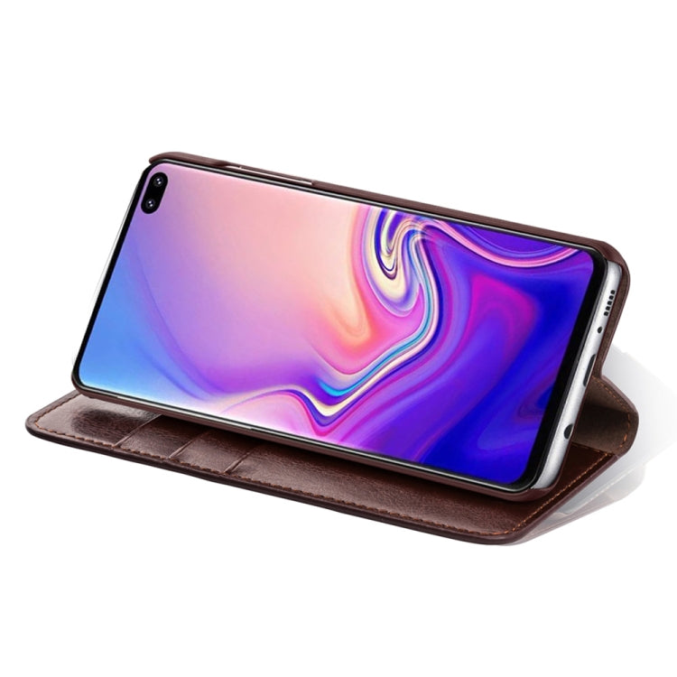 MUSUBO H3 Crazy Horse Texture Horizontal Flip PU Leather Case for Galaxy S10, with Holder & Card Slots & Wallet