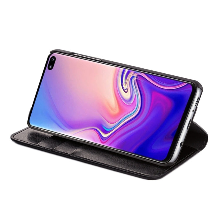 MUSUBO H3 Crazy Horse Texture Horizontal Flip PU Leather Case for Galaxy S10+, with Holder & Card Slots & Wallet