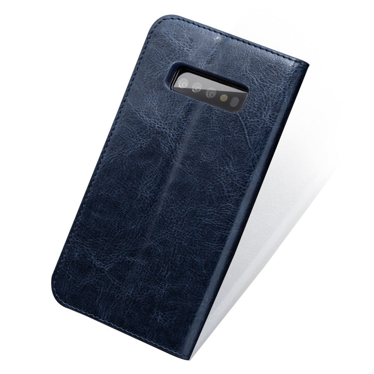 MUSUBO H3 Crazy Horse Texture Horizontal Flip PU Leather Case for Galaxy S10+, with Holder & Card Slots & Wallet