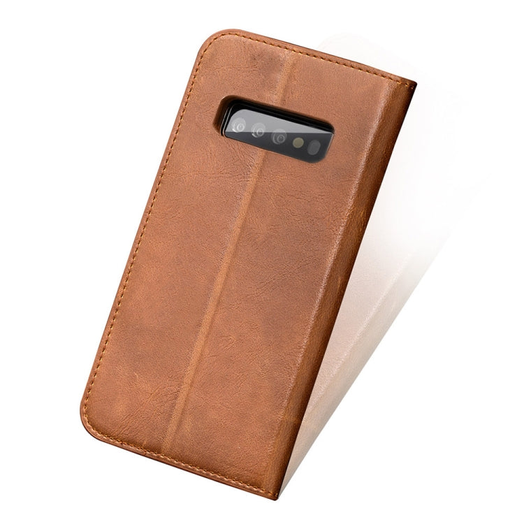 MUSUBO H3 Crazy Horse Texture Horizontal Flip PU Leather Case for Galaxy S10e, with Holder & Card Slots & Wallet