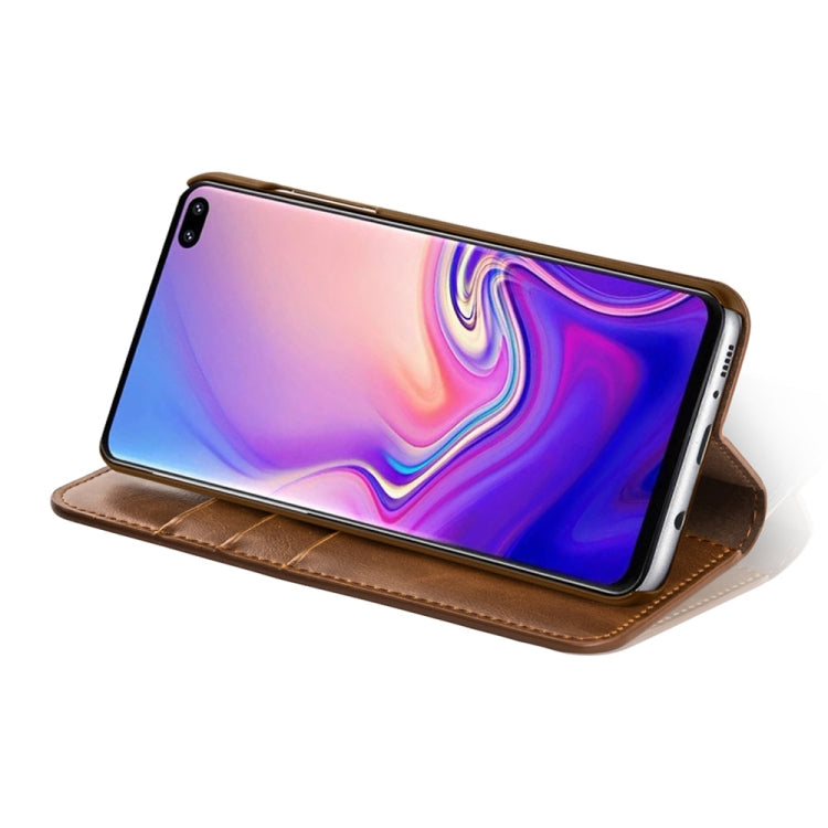MUSUBO H3 Crazy Horse Texture Horizontal Flip PU Leather Case for Galaxy S10e, with Holder & Card Slots & Wallet
