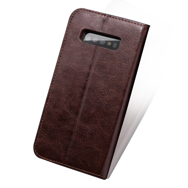MUSUBO H3 Crazy Horse Texture Horizontal Flip PU Leather Case for Galaxy S10e, with Holder & Card Slots & Wallet