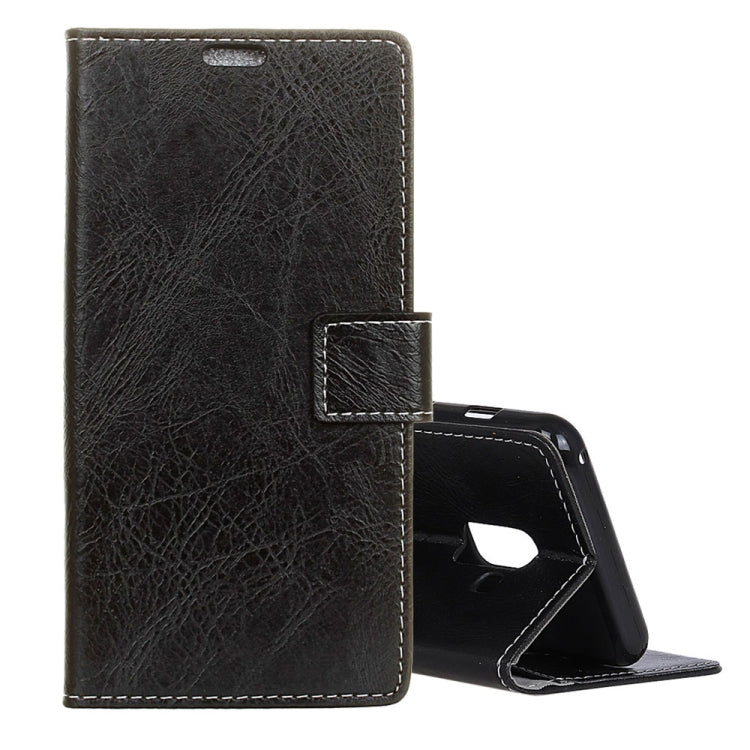 Retro Crazy Horse Texture Horizontal Flip Leather Case for Galaxy J6+,  with Card Slots & Holder & Photo Frame