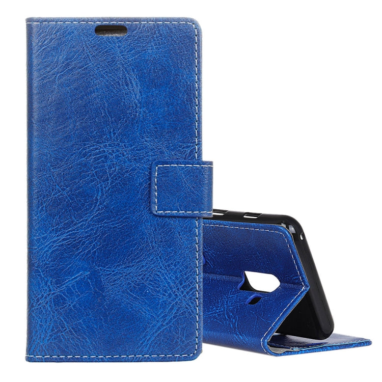 Retro Crazy Horse Texture Horizontal Flip Leather Case for Galaxy J6+,  with Card Slots & Holder & Photo Frame