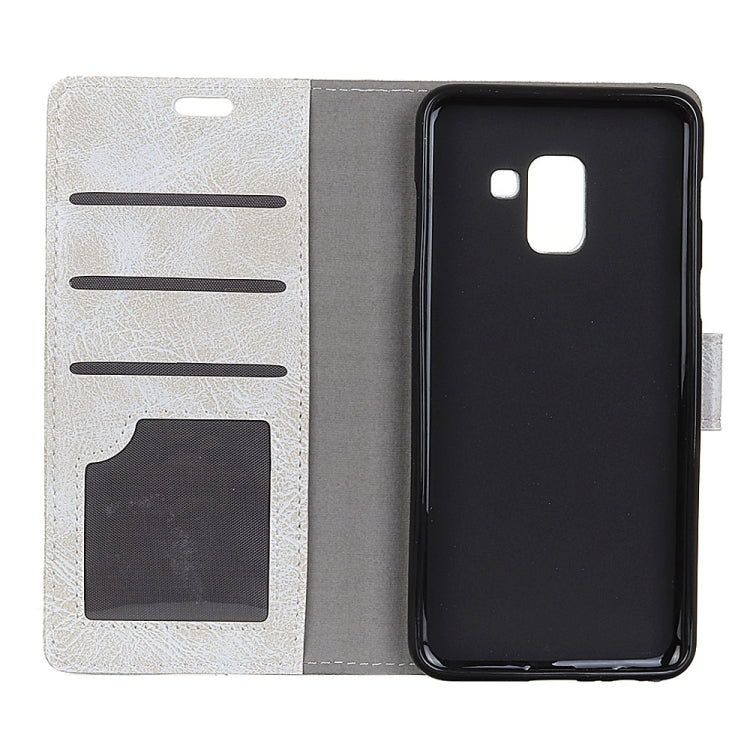 Retro Crazy Horse Texture Horizontal Flip Leather Case for Galaxy J6+,  with Card Slots & Holder & Photo Frame