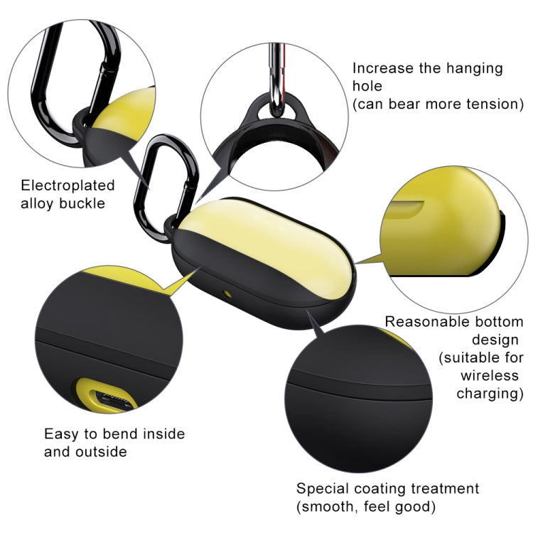 For Samsung Galaxy Buds Noctilucent Wireless Bluetooth Earphone Shockproof Silicone Protective Case(Black)