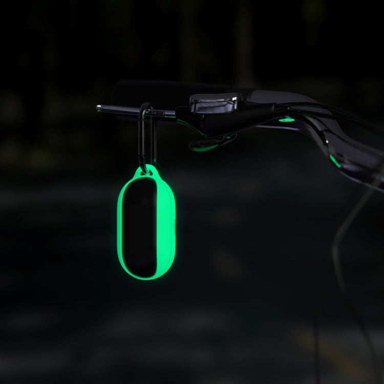 For Samsung Galaxy Buds Noctilucent Wireless Bluetooth Earphone Shockproof Silicone Protective Case(Black)