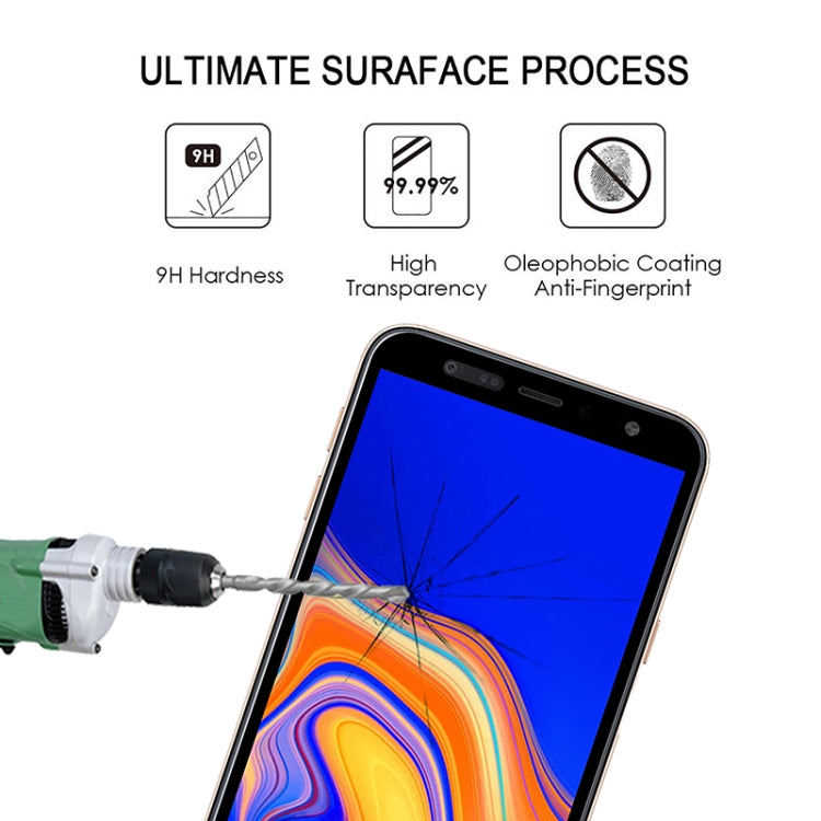 25 PCS 9H 5D Full Glue Full Screen Tempered Glass Film for Galaxy J4+ / J6+