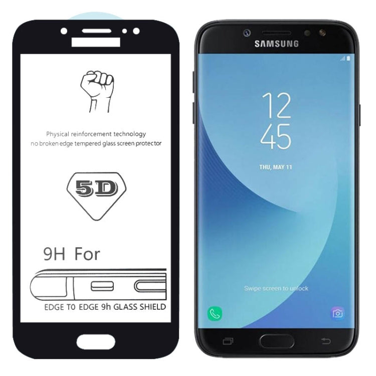 9H 5D Full Glue Full Screen Tempered Glass Film for Galaxy J5 (2017)