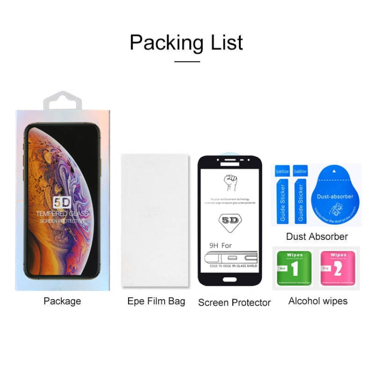 9H 5D Full Glue Full Screen Tempered Glass Film for Galaxy J7 Max