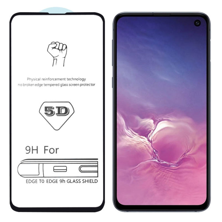 25 PCS 9H 5D Full Glue Full Screen Tempered Glass Film for Galaxy S10 E