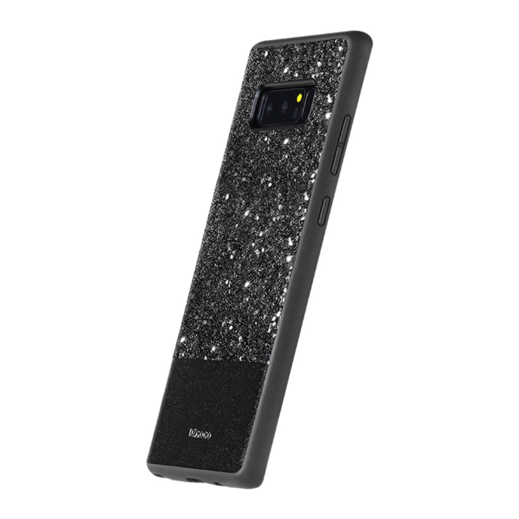 DZGOGO BLING Series for Galaxy Note 8 PU + TPU + PC Sequins Grind Arenaceous Protection Case Cover (Black)