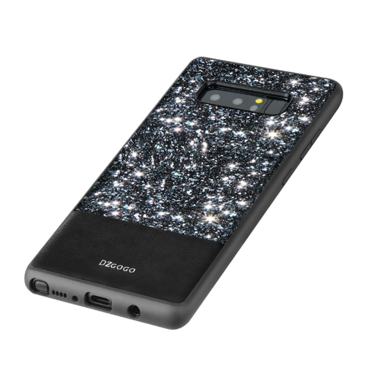 DZGOGO BLING Series for Galaxy Note 8 PU + TPU + PC Sequins Grind Arenaceous Protection Case Cover (Black)