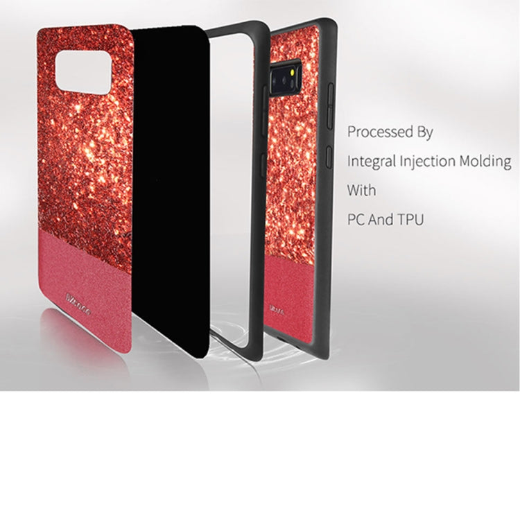 DZGOGO BLING Series for Galaxy Note 8 PU + TPU + PC Sequins Grind Arenaceous Protection Case Cover (Black)