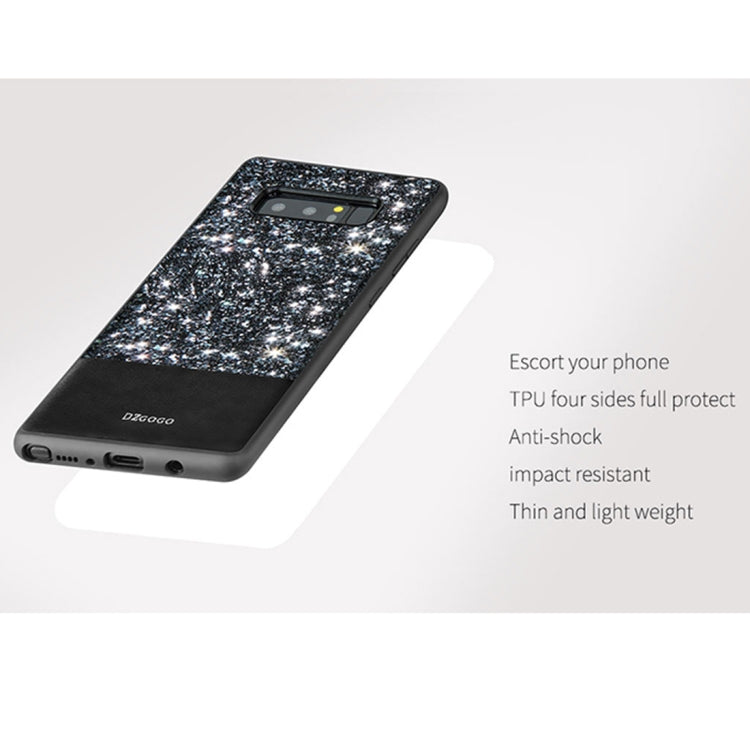 DZGOGO BLING Series for Galaxy Note 8 PU + TPU + PC Sequins Grind Arenaceous Protection Case Cover (Black)