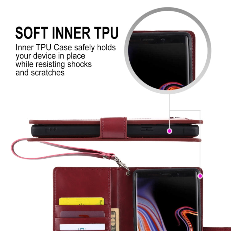 GOOSPERY DETACHABLE DIARY Horizontal Flip Leather Case with Holder & Card Slots & Zipper & Wallet for Galaxy Note 9