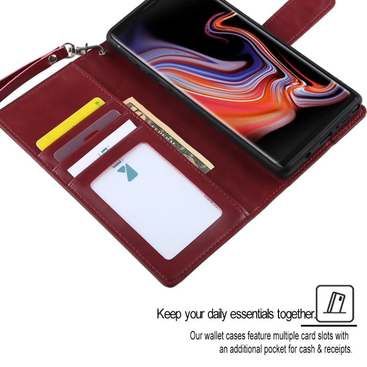 GOOSPERY DETACHABLE DIARY Horizontal Flip Leather Case with Holder & Card Slots & Zipper & Wallet for Galaxy Note 9