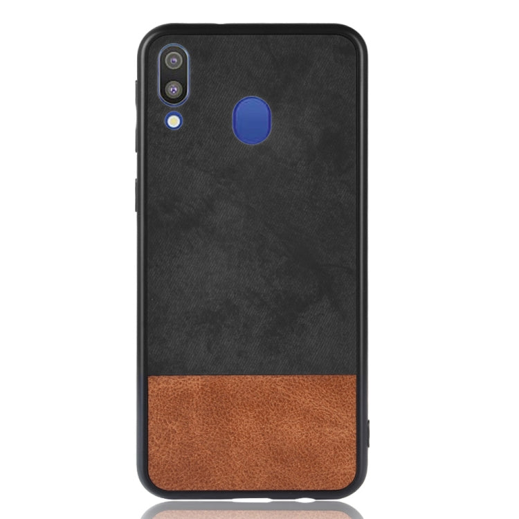 Shockproof Color Matching Denim PC + PU + TPU Case for Galaxy M20