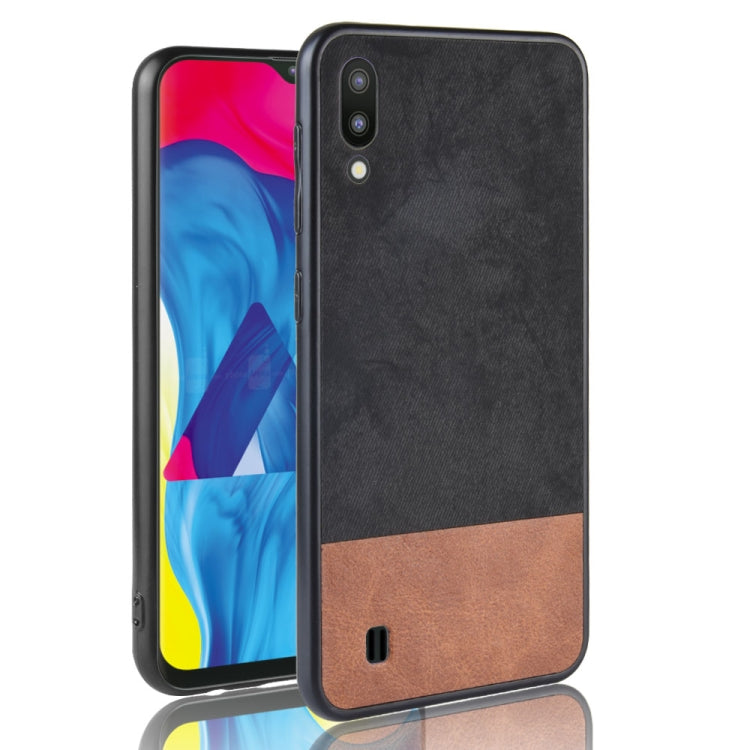 Shockproof Color Matching Denim PC + PU + TPU Case for Galaxy M10