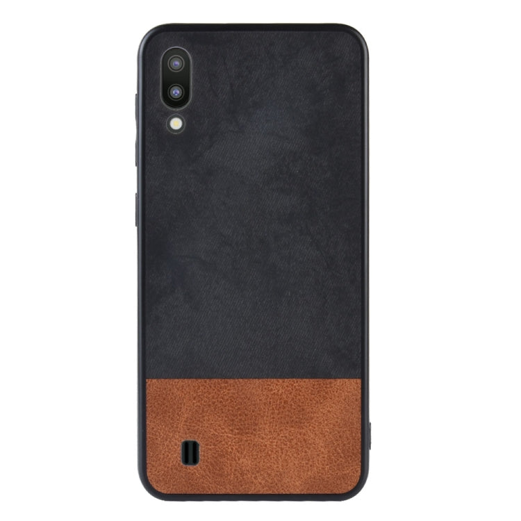 Shockproof Color Matching Denim PC + PU + TPU Case for Galaxy M10