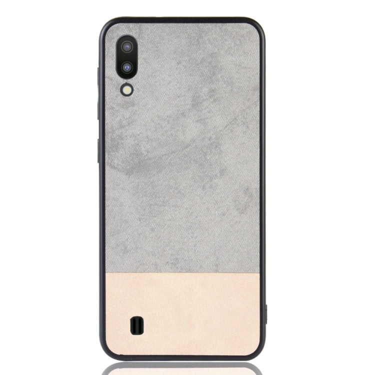 Shockproof Color Matching Denim PC + PU + TPU Case for Galaxy M10