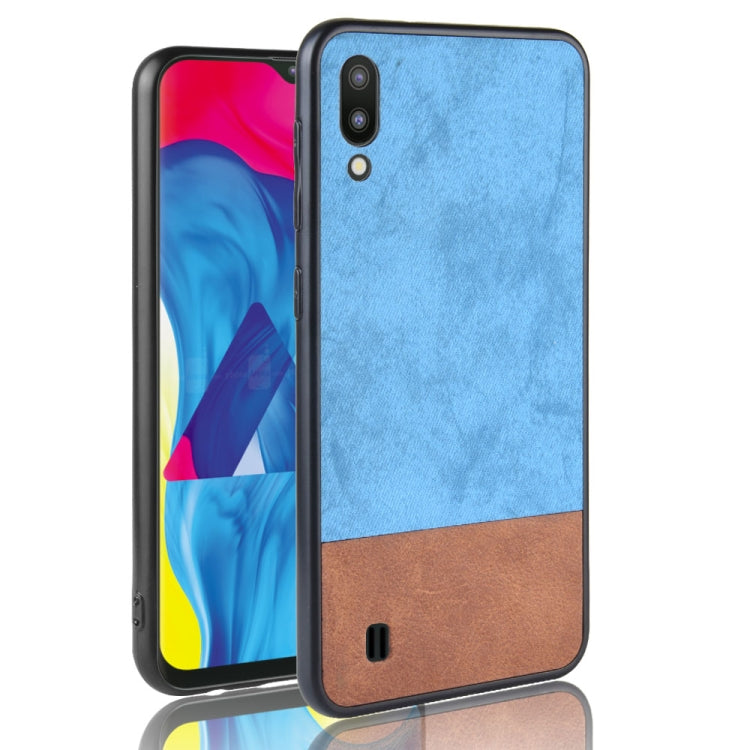 Shockproof Color Matching Denim PC + PU + TPU Case for Galaxy M10