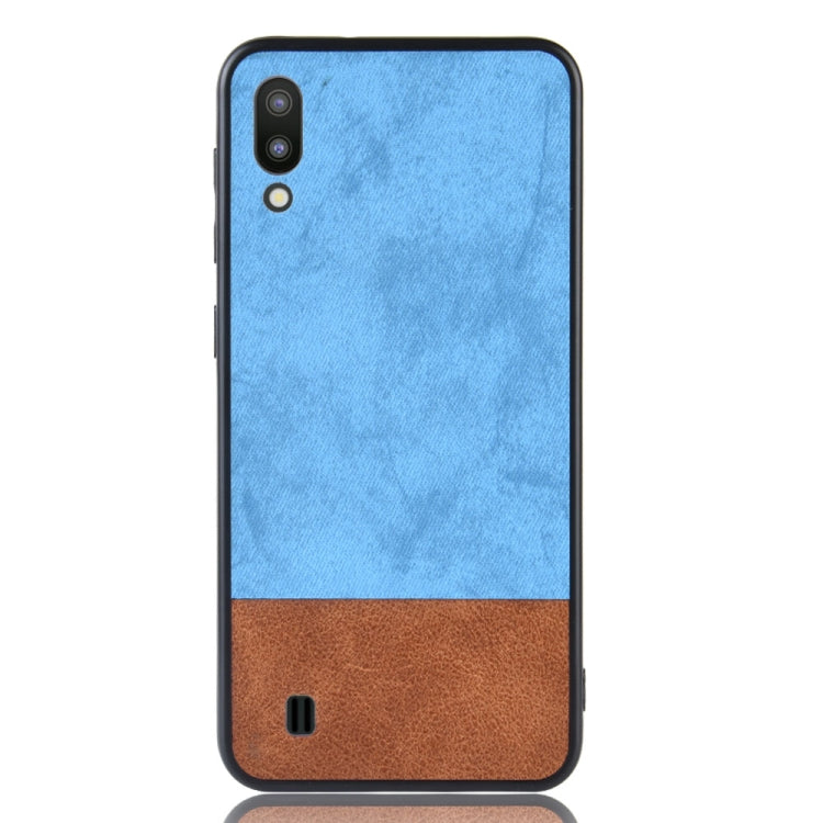 Shockproof Color Matching Denim PC + PU + TPU Case for Galaxy M10