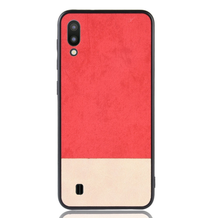 Shockproof Color Matching Denim PC + PU + TPU Case for Galaxy M10