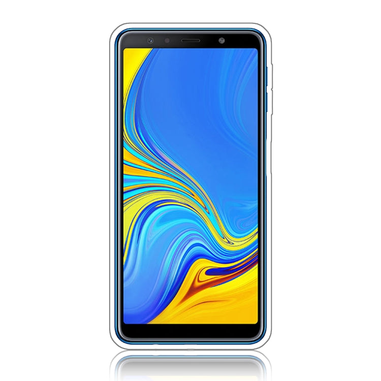 Glittery Powder Shockproof TPU Case for Galaxy A7 (2018), with 360 Degree Rotation Ring Holder