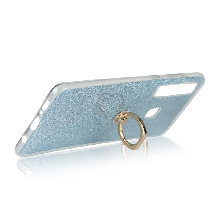 Glittery Powder Shockproof TPU Case for Galaxy A9 (2018) / A9s, with 360 Degree Rotation Ring Holder