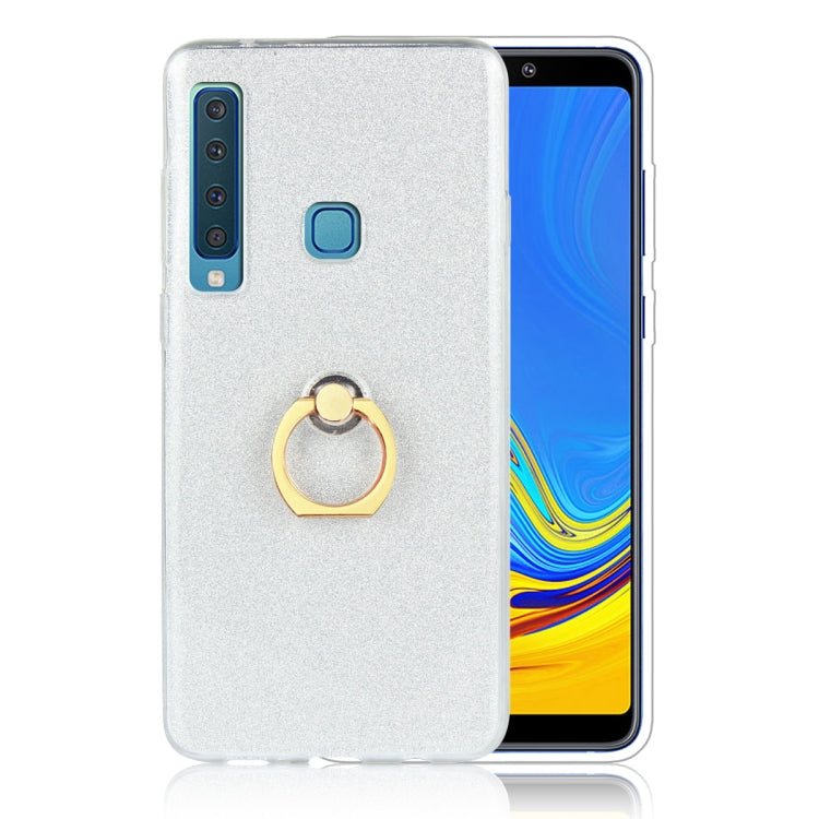 Glittery Powder Shockproof TPU Case for Galaxy A9 (2018) / A9s, with 360 Degree Rotation Ring Holder