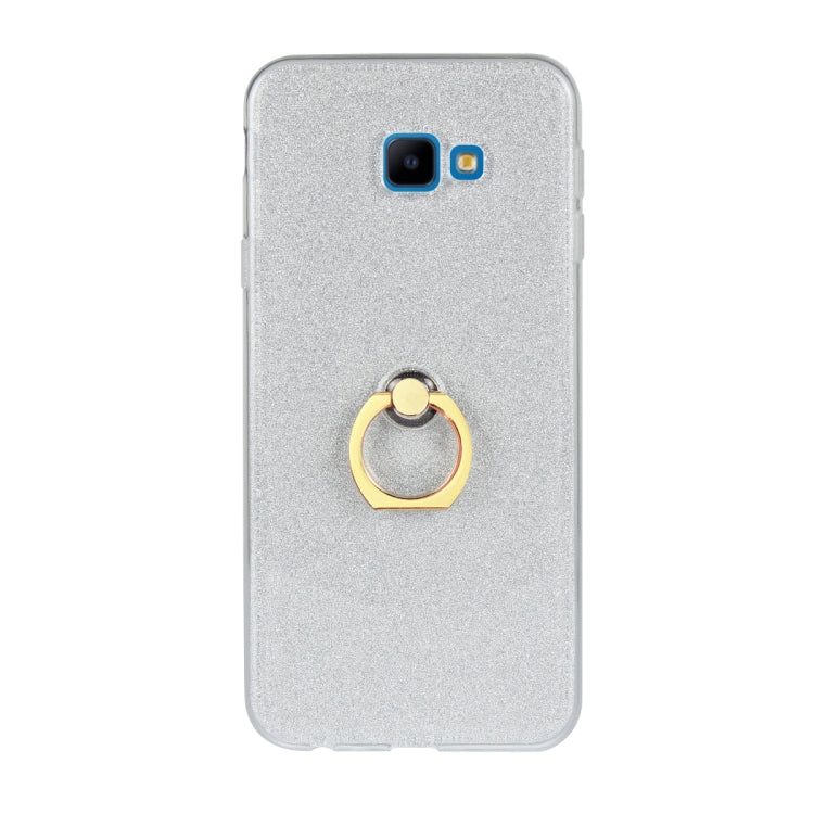 Glittery Powder Shockproof TPU Case for Galaxy J4 Core, with 360 Degree Rotation Ring Holder