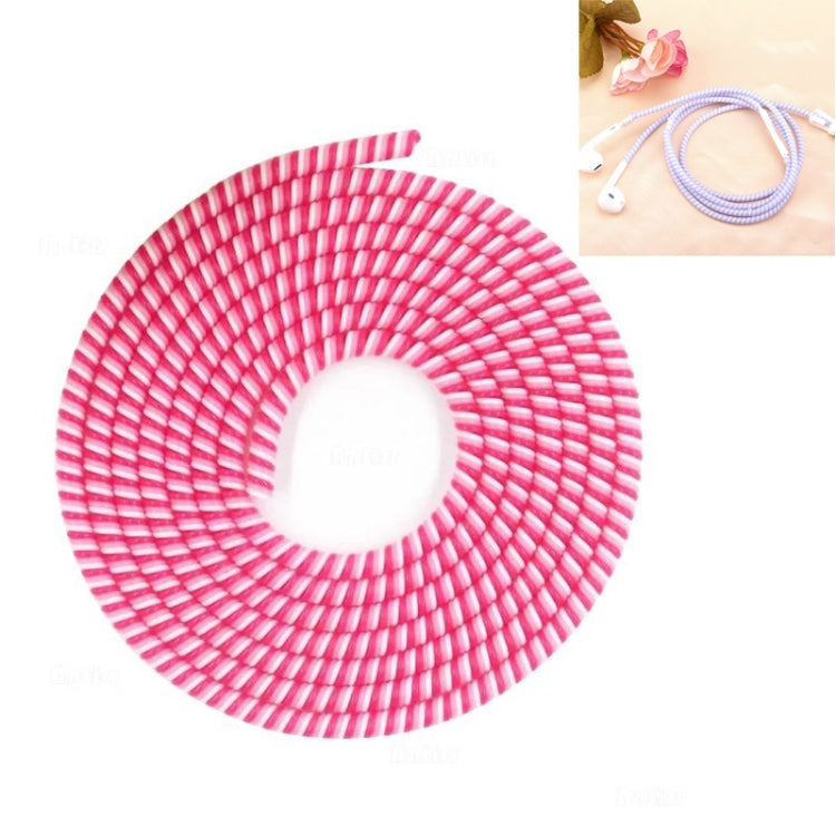 Universal Three-color Data Cable Protection Rope Spring Cable Winder, Length: 1.4m, Random Color Delivery