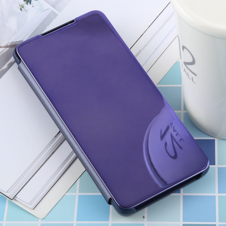PU Electroplating Mirror Horizontal Flip Leather Case for Galaxy S10, with Holder