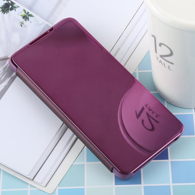 PU Electroplating Mirror Horizontal Flip Leather Case for Galaxy S10e, with Holder